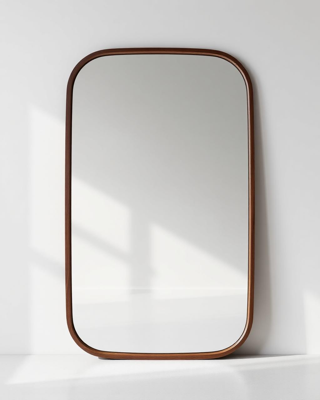 Walnut-framed Drift wall mirror